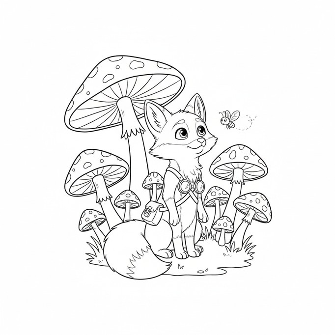 Luna Mushroom Coloring